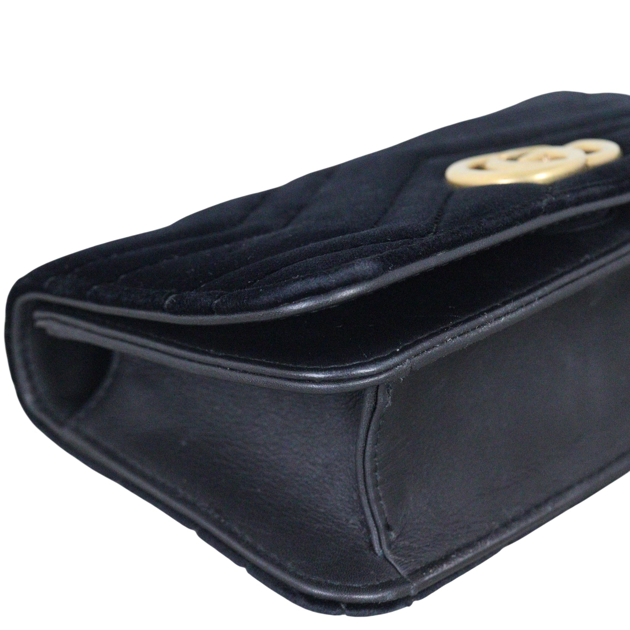 Gucci GG Marmont Velvet Super Mini Shoulder Bag