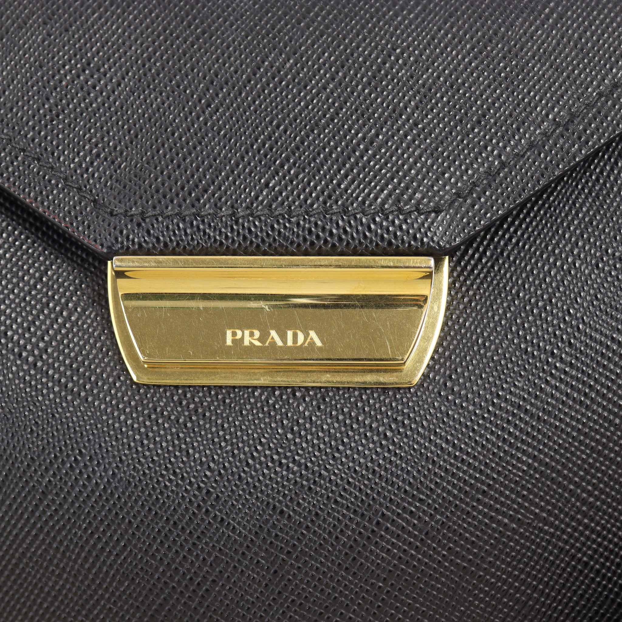 Prada Saffiano Cuir Ingrid Top Handle Bag