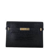 Saint Laurent Manhattan Shoulder Bag Medium Croc Embossed