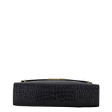 Saint Laurent Manhattan Shoulder Bag Medium Croc Embossed