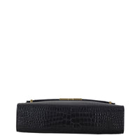 Saint Laurent Manhattan Shoulder Bag Medium Croc Embossed