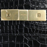 Saint Laurent Manhattan Shoulder Bag Medium Croc Embossed
