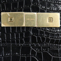 Saint Laurent Manhattan Shoulder Bag Medium Croc Embossed
