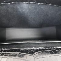 Saint Laurent Manhattan Shoulder Bag Medium Croc Embossed