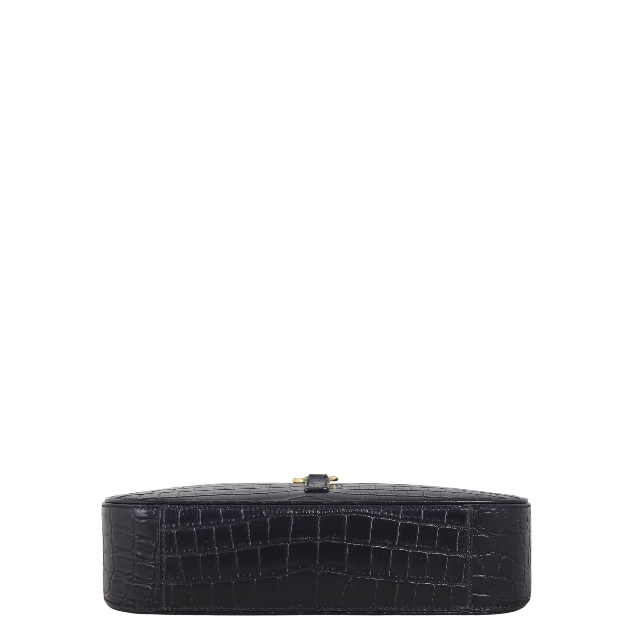 Saint Laurent Le 5 A 7 Hobo Croc-Embossed