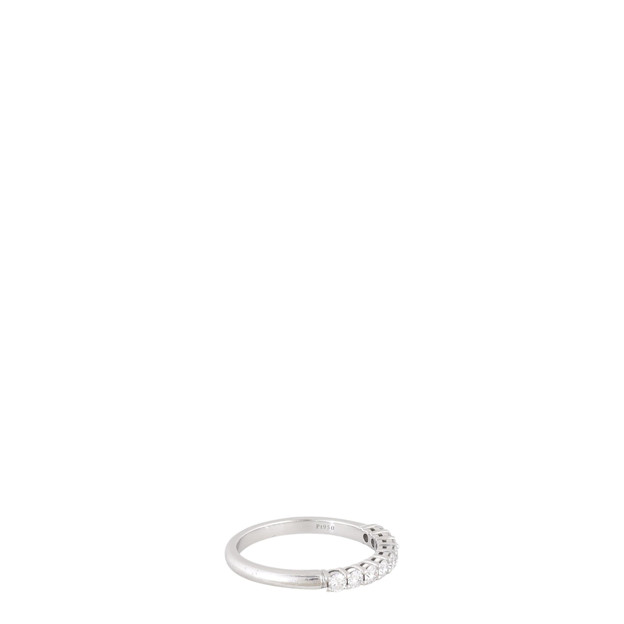 Tiffany & Co Forever Half Circle Diamond Platinum Ring