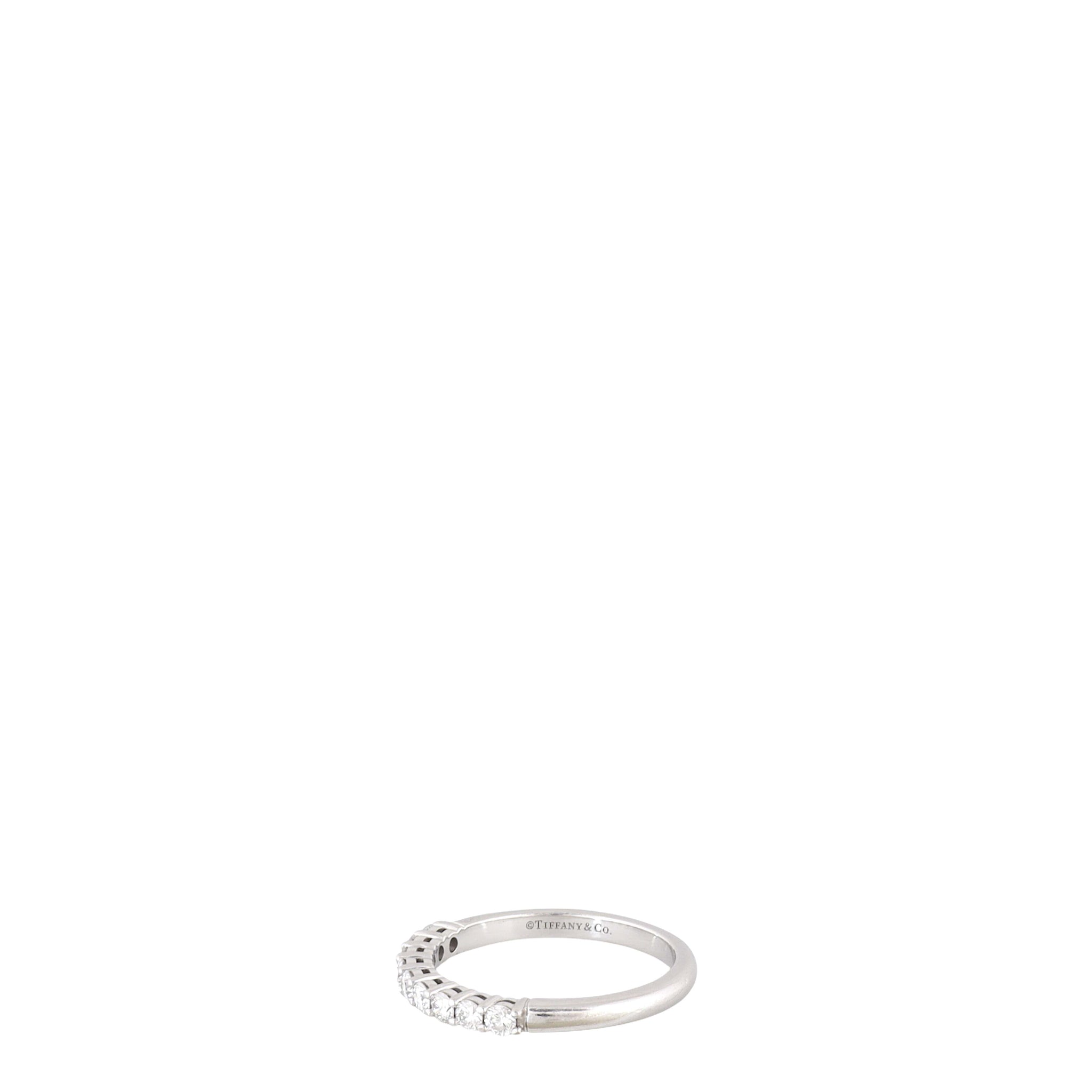 Tiffany & Co Forever Half Circle Diamond Platinum Ring