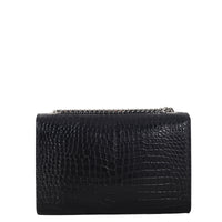 Saint Laurent Kate Tassel Chain Bag Small Croc-Embossed