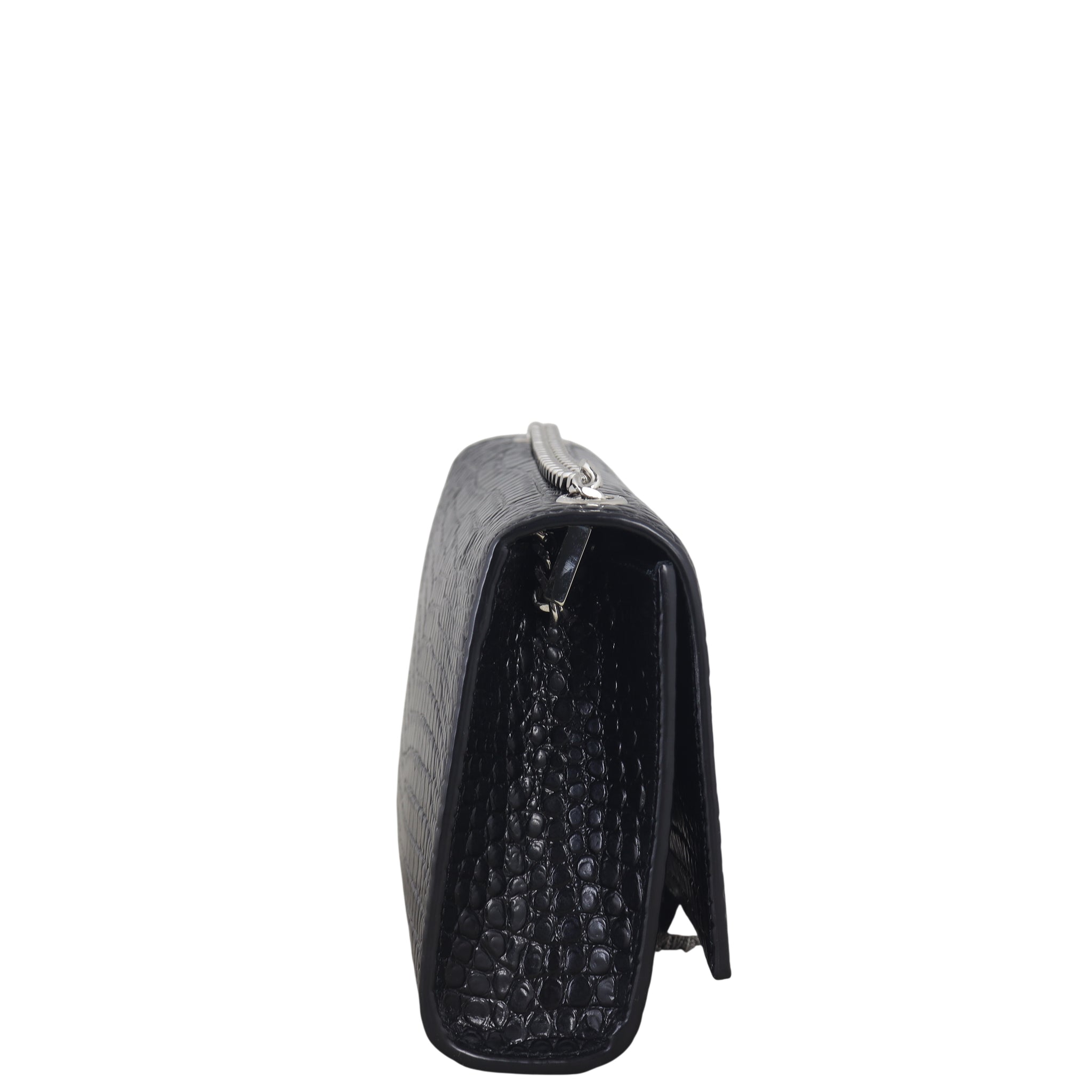 Saint Laurent Kate Tassel Chain Bag Small Croc-Embossed