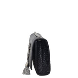 Saint Laurent Kate Tassel Chain Bag Small Croc-Embossed