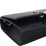 Saint Laurent Kate Tassel Chain Bag Small Croc-Embossed
