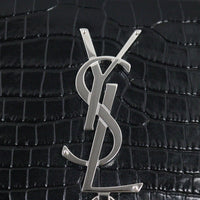 Saint Laurent Kate Tassel Chain Bag Small Croc-Embossed