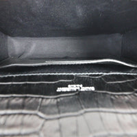 Saint Laurent Kate Tassel Chain Bag Small Croc-Embossed