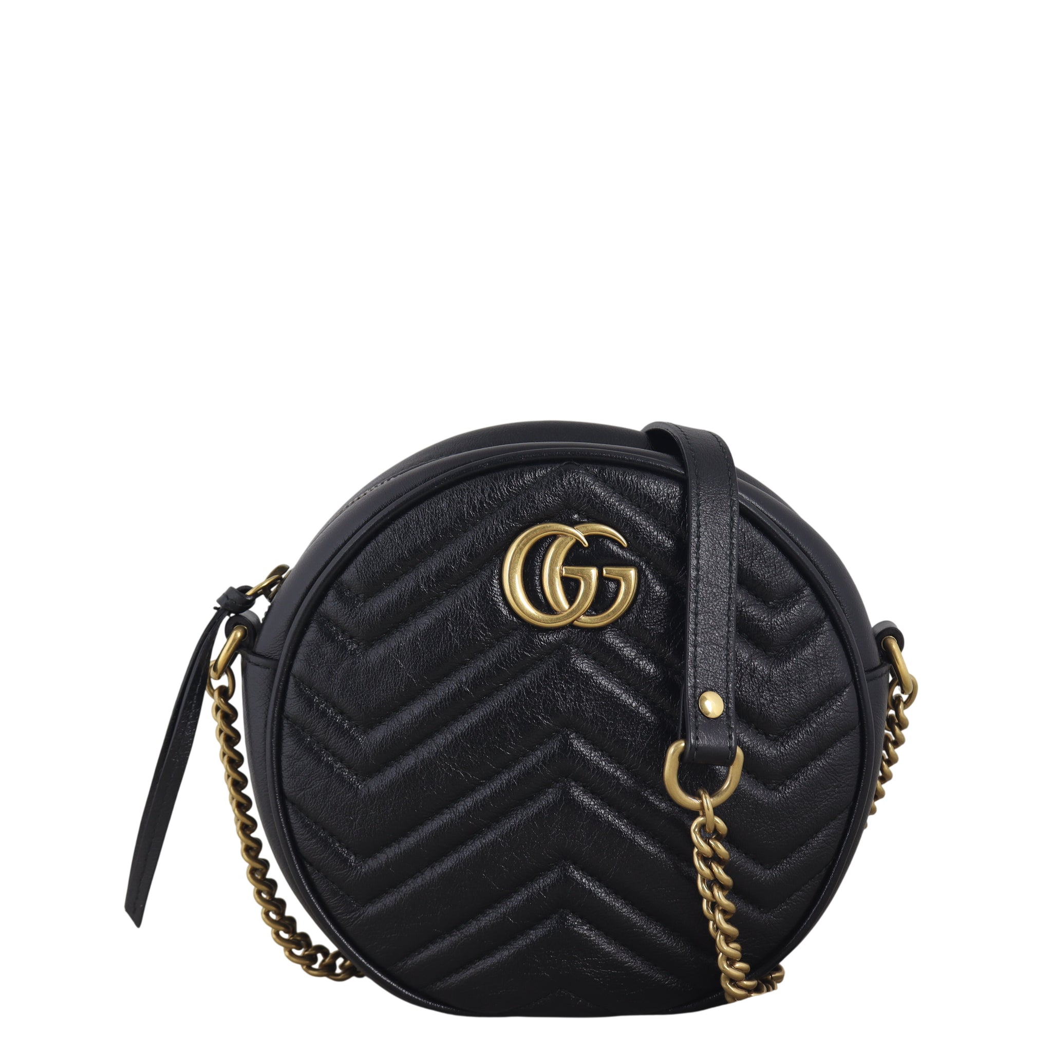 Gucci GG Marmont Round Chain Shoulder Bag