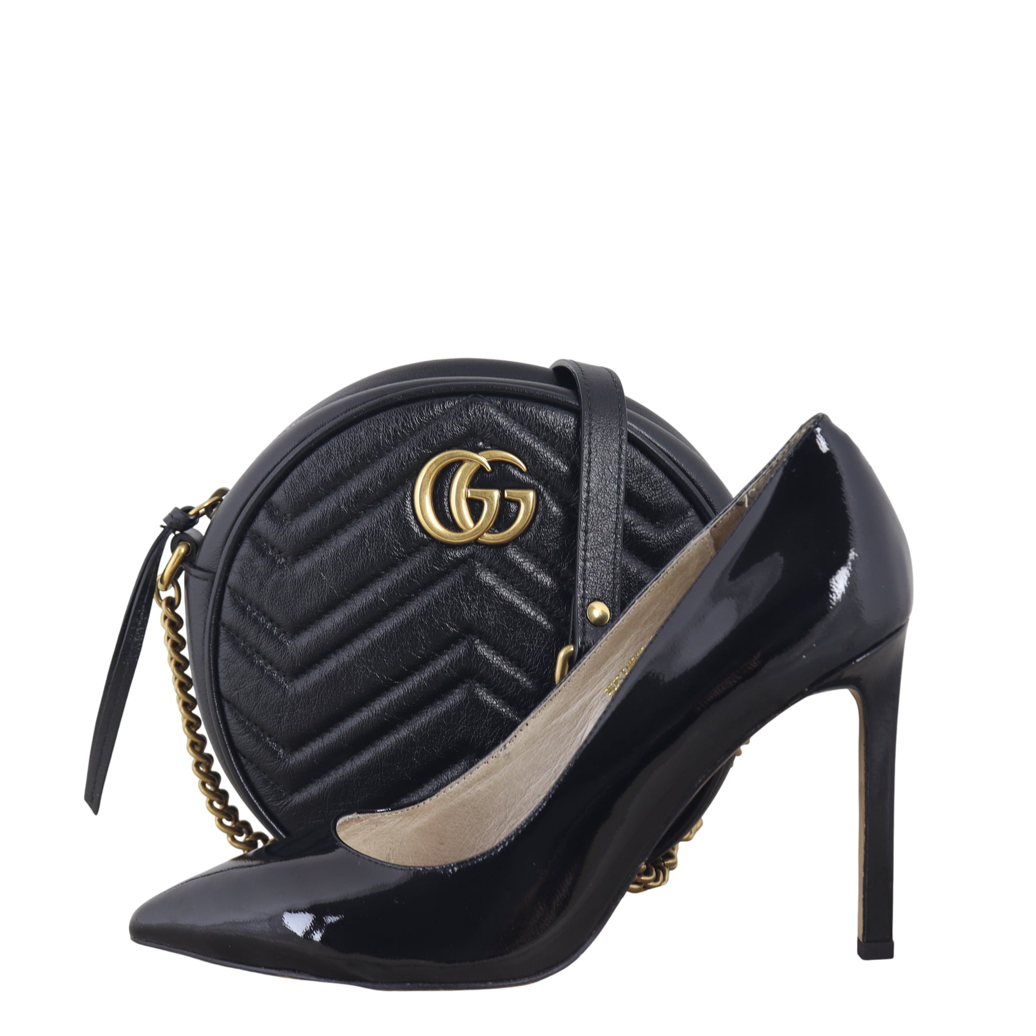 Gucci GG Marmont Round Chain Shoulder Bag