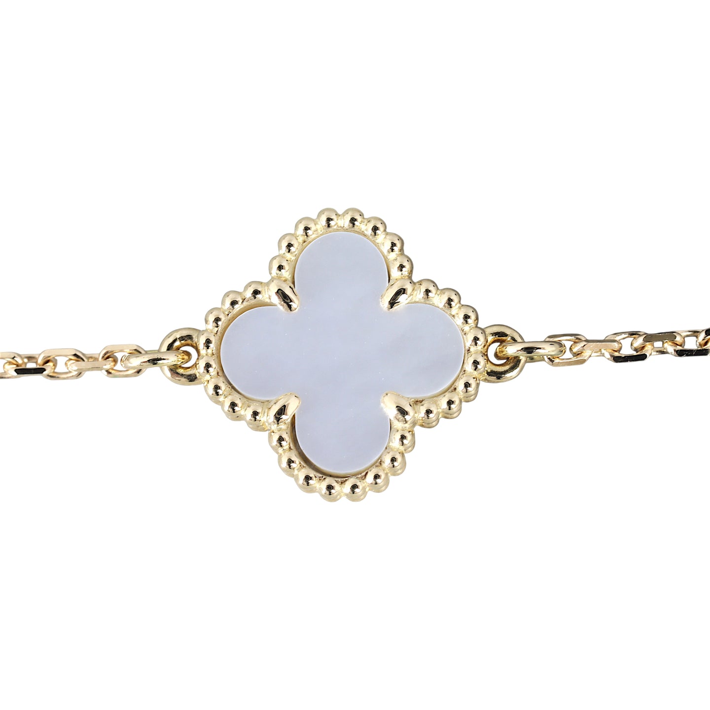 Van Cleef & Arpels Sweet Alhambra Mother of Pearl 18k Yellow Gold Bracelet