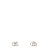 Gucci Interlocking G 18k White Gold Diamond Stud Earrings