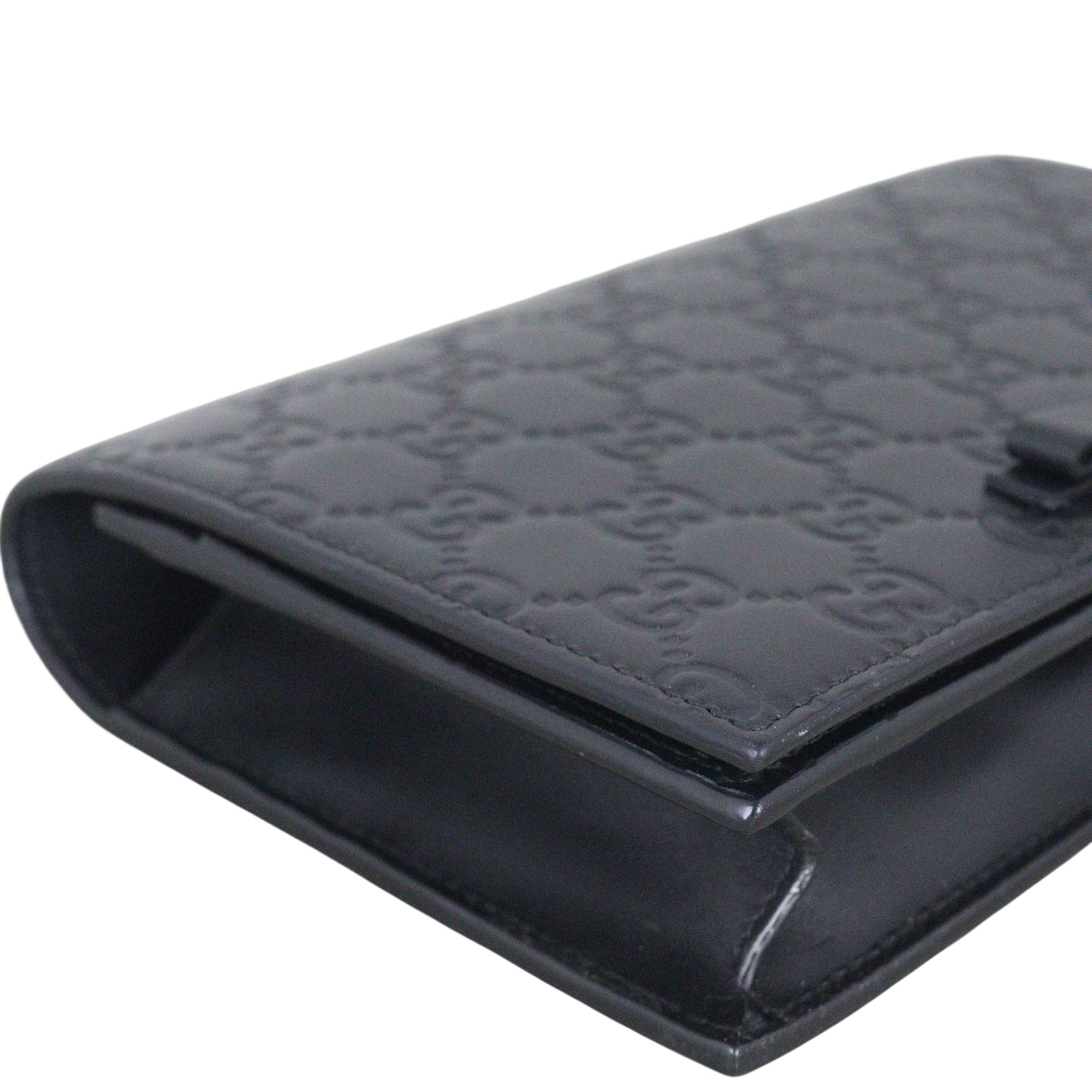 Gucci Guccissima Bow Wallet on Chain