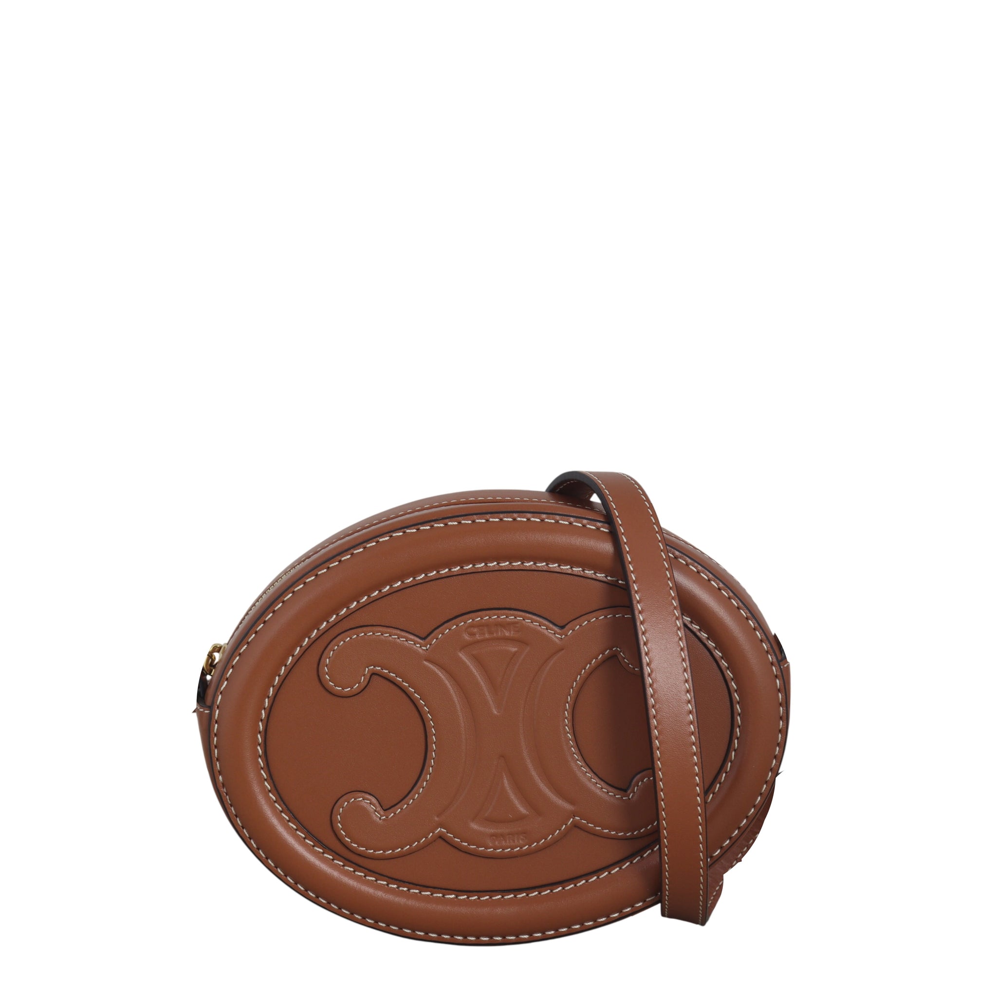 Celine Triomphe Cuir Oval Purse