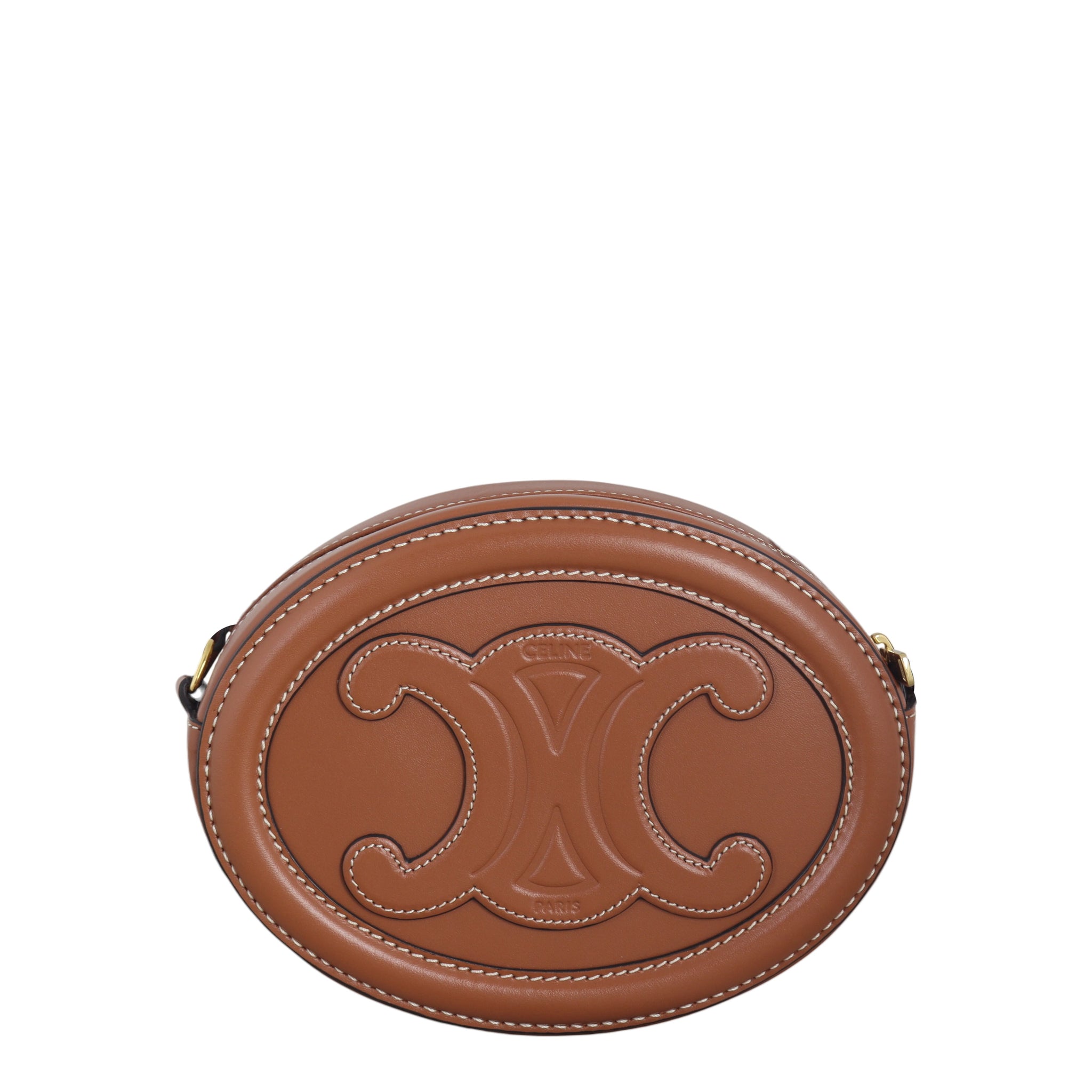 Celine Triomphe Cuir Oval Purse