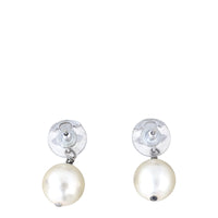 Chanel Crystal CC Pearl Drop Earrings