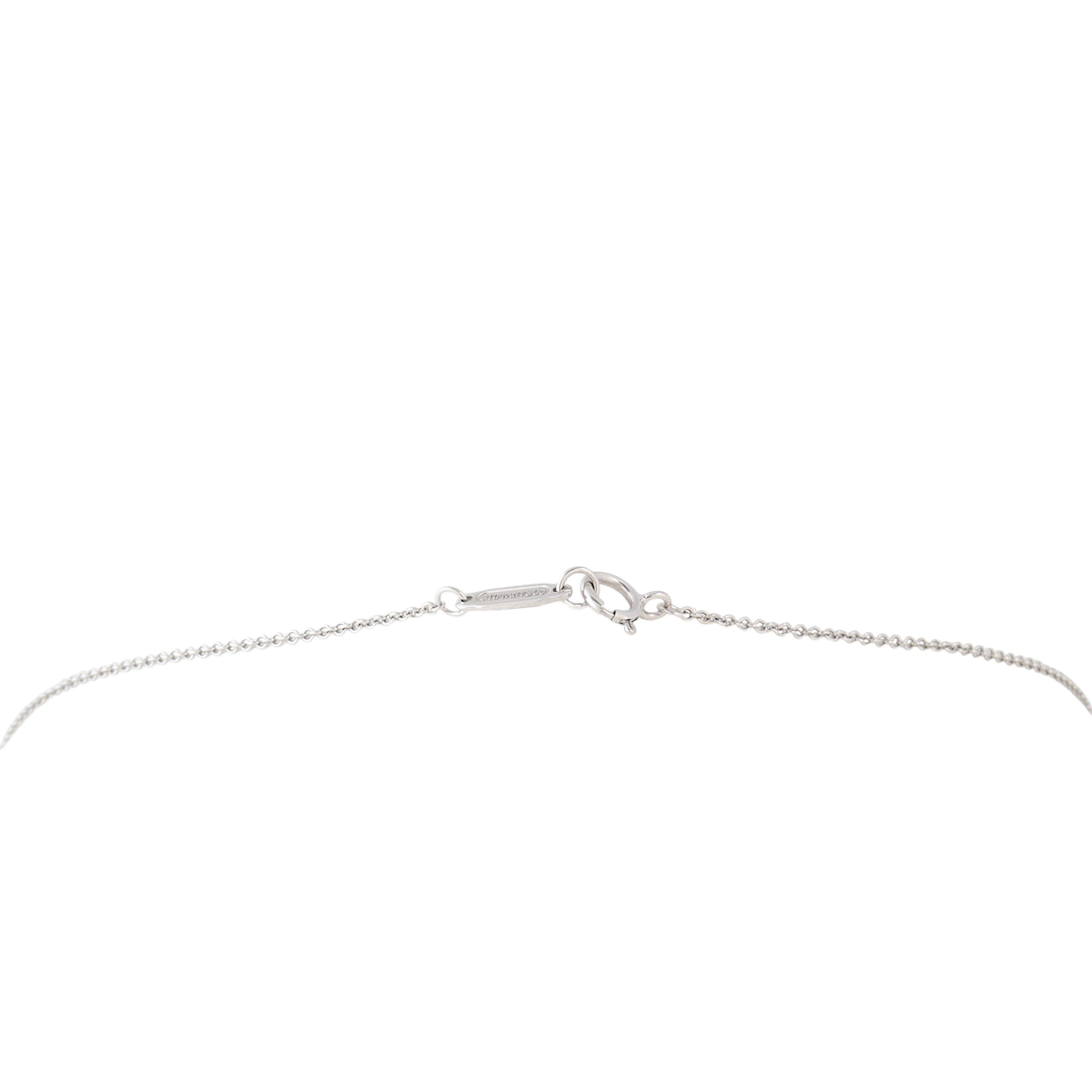 Tiffany & Co Signature Pearls Diamond 18k White Gold Pendant Necklace