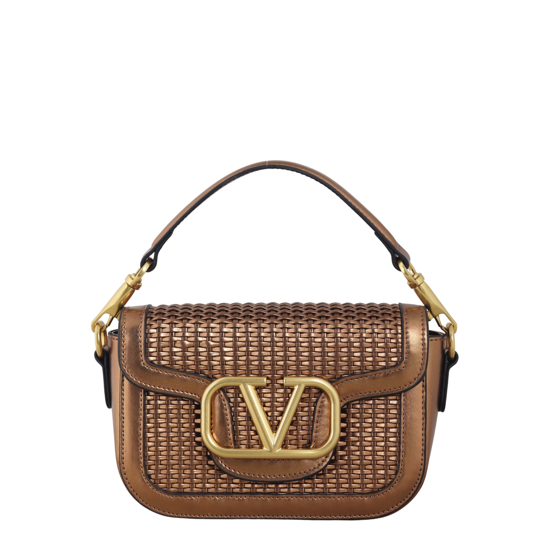 Valentino Vlogo Loco Woven Shoulder Bag