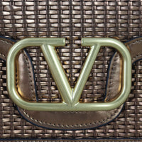 Valentino Vlogo Loco Woven Shoulder Bag