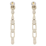 Chanel CC Gems Geometric Drop Earrings