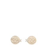 Chanel CC Star Button Earrings