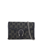Gucci Dionysus GG Denim Chain Wallet