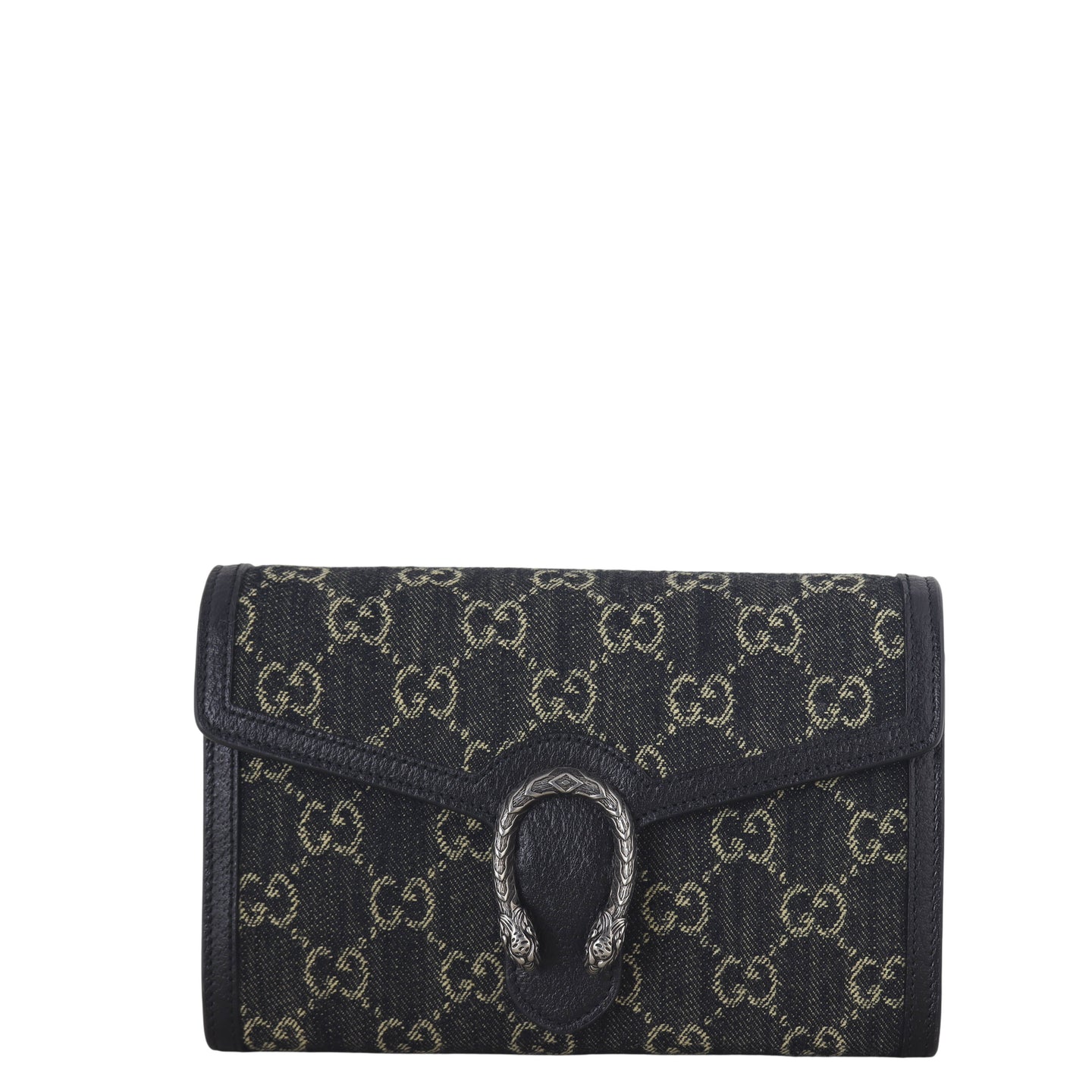 Gucci Dionysus GG Denim Chain Wallet