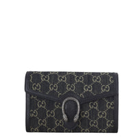 Gucci Dionysus GG Denim Chain Wallet