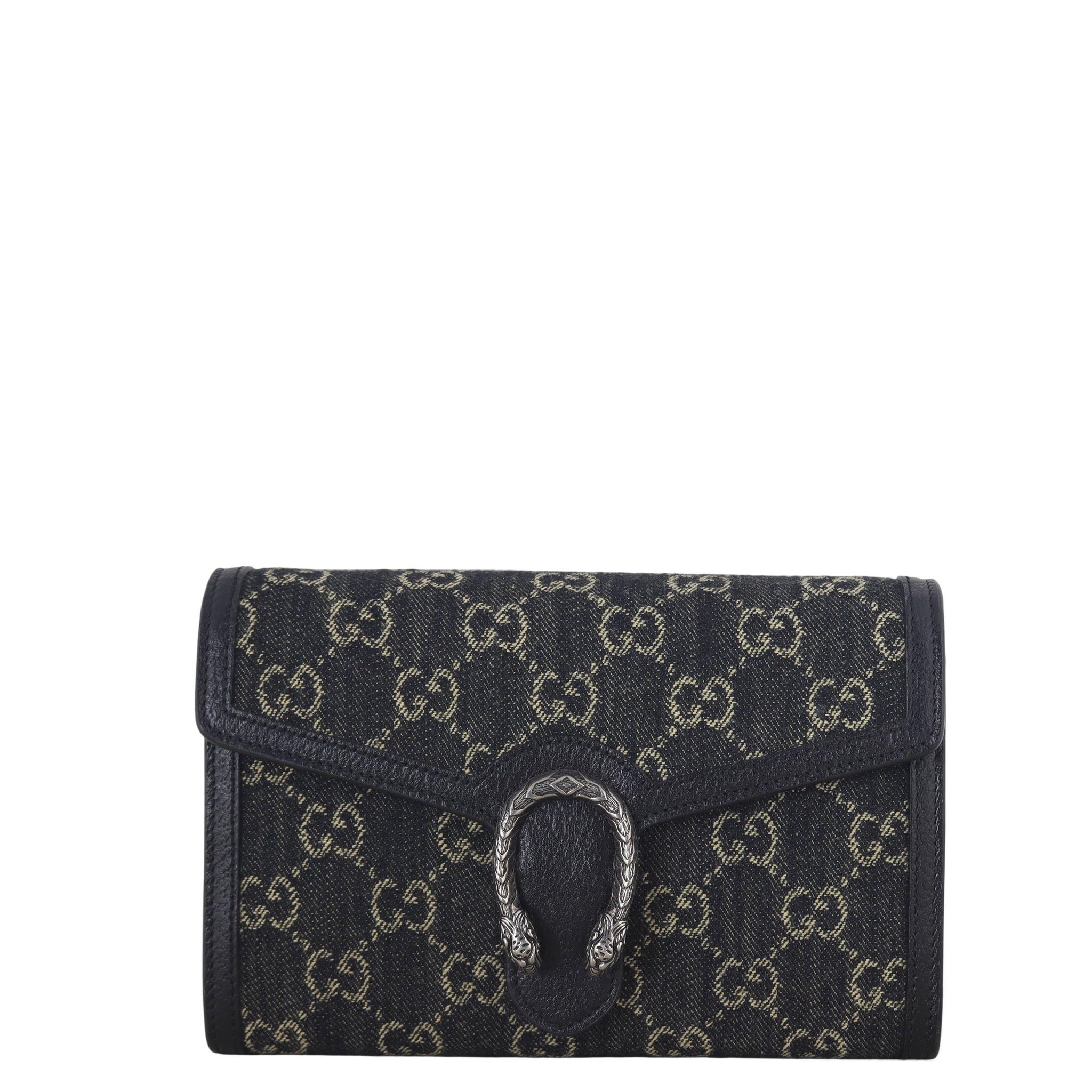 Gucci Dionysus GG Denim Chain Wallet