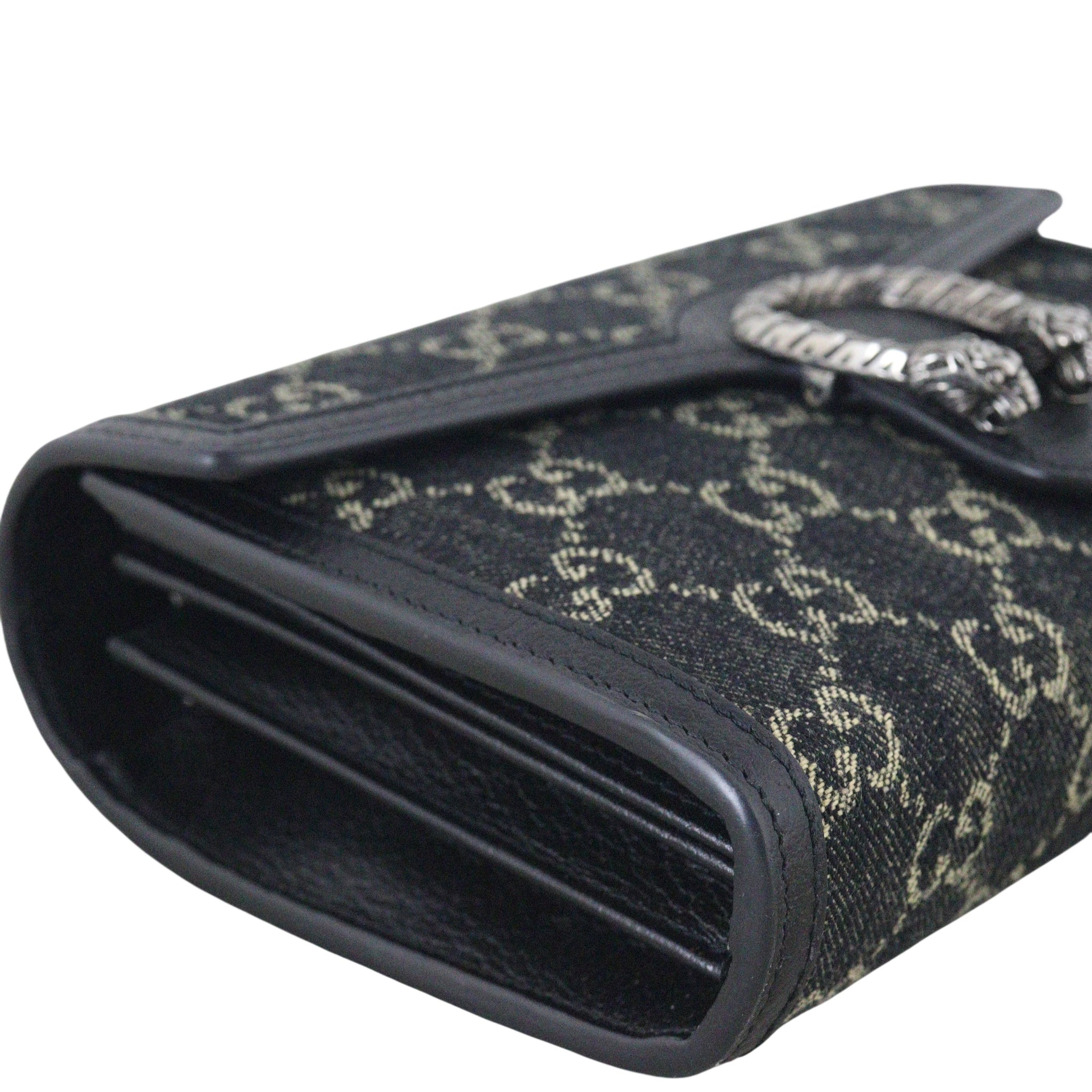 Gucci Dionysus GG Denim Chain Wallet