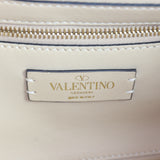 Valentino Roman Stud Shoulder Raffia Bag Medium