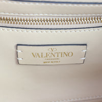 Valentino Roman Stud Shoulder Raffia Bag Medium