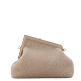 Fendi First Medium Clutch with Strap Shearling