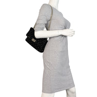 Valentino Rockstud Spike Medium Shoulder Bag Velvet