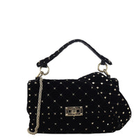 Valentino Rockstud Spike Medium Shoulder Bag Velvet