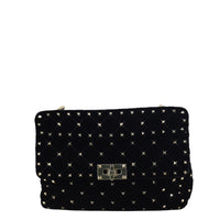 Valentino Rockstud Spike Medium Shoulder Bag Velvet