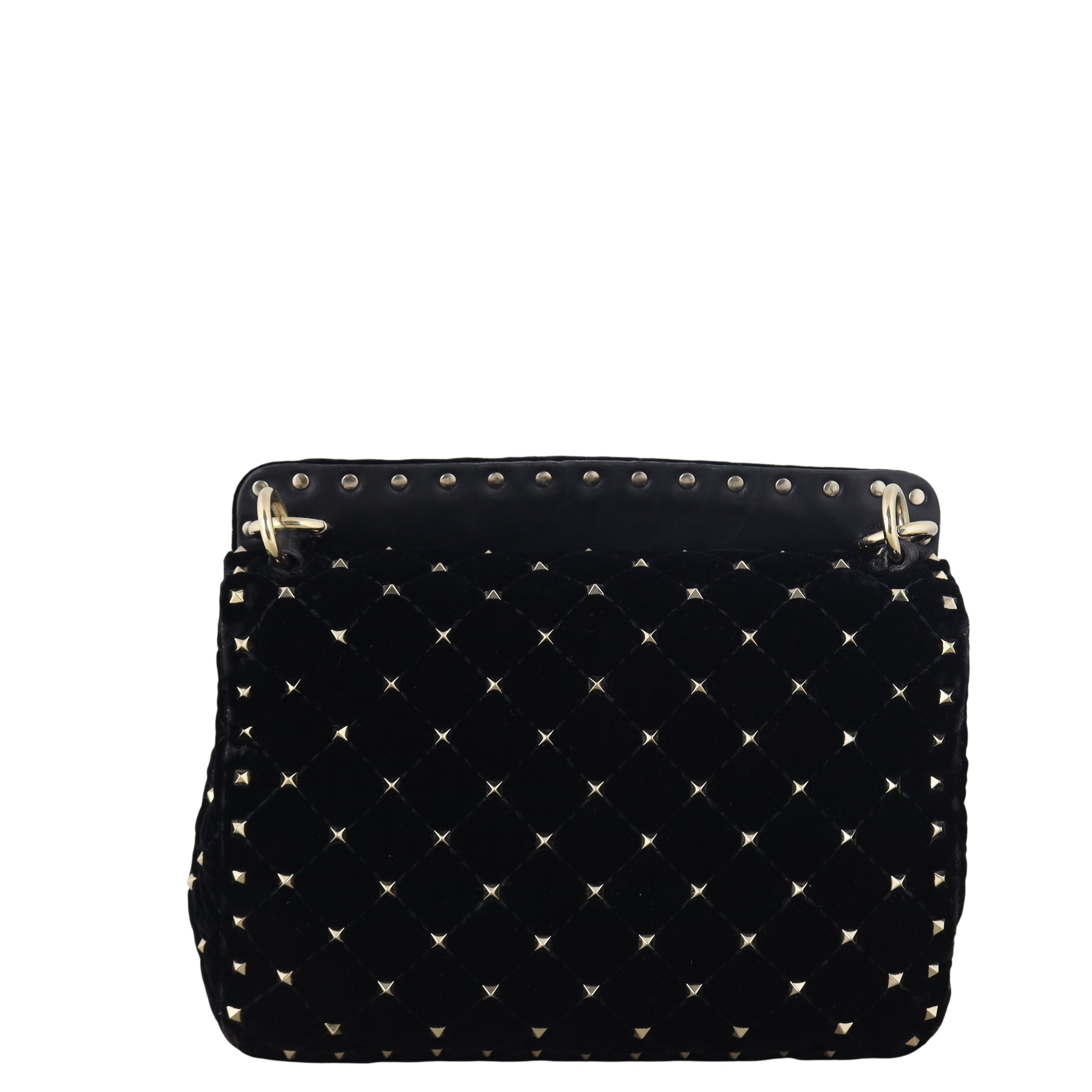 Valentino Rockstud Spike Medium Shoulder Bag Velvet