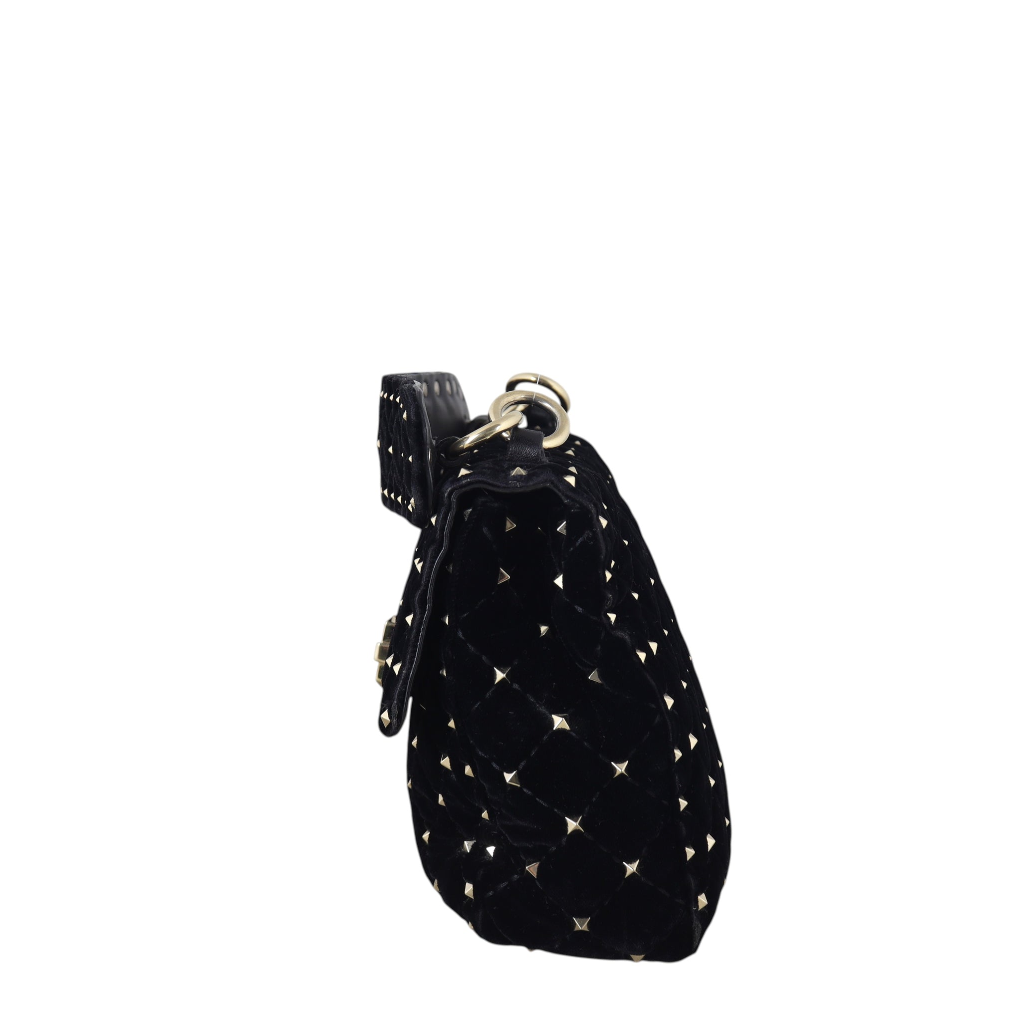 Valentino Rockstud Spike Medium Shoulder Bag Velvet