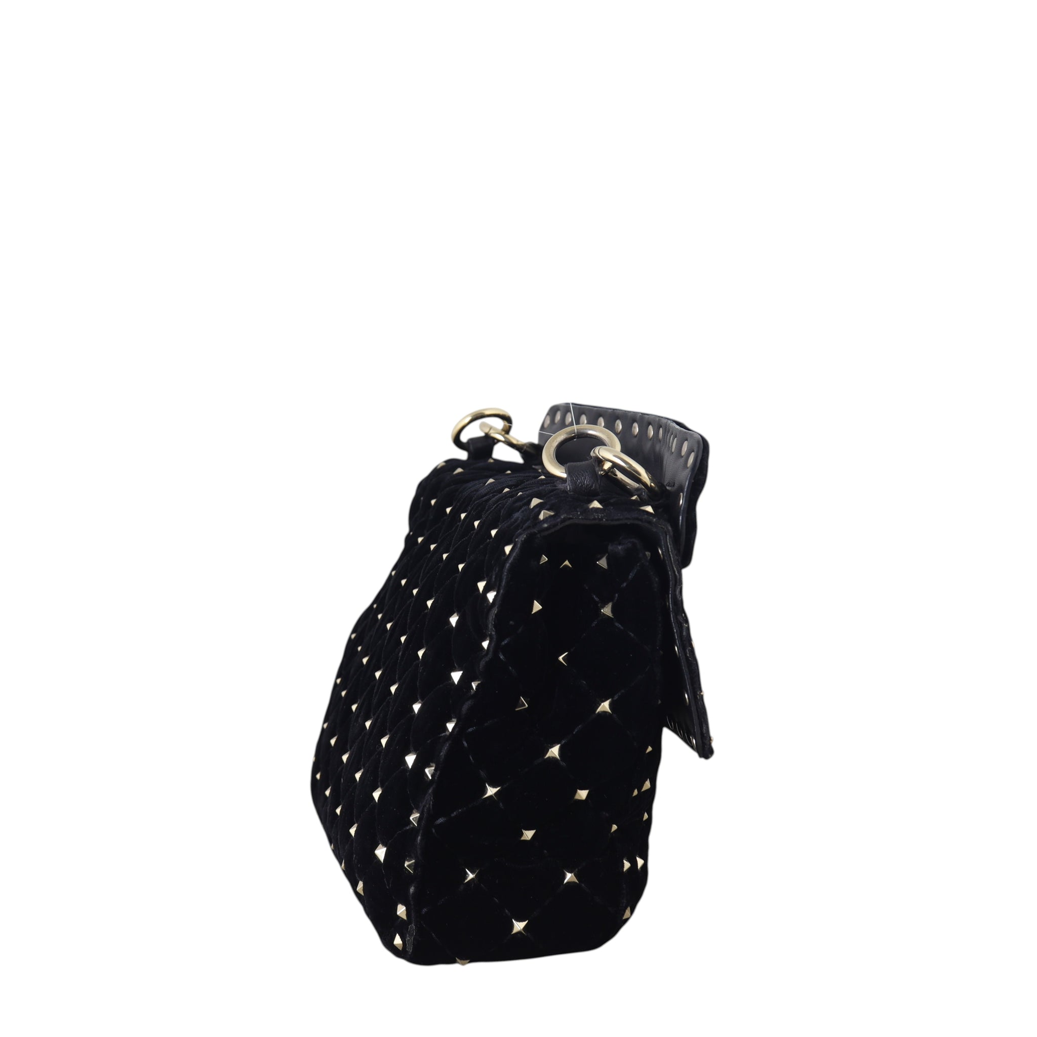 Valentino Rockstud Spike Medium Shoulder Bag Velvet
