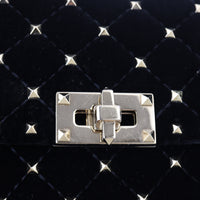 Valentino Rockstud Spike Medium Shoulder Bag Velvet