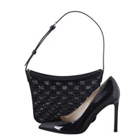 Celine Croque Medium Tulle Leather Hobo