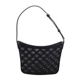 Celine Croque Medium Tulle Leather Hobo
