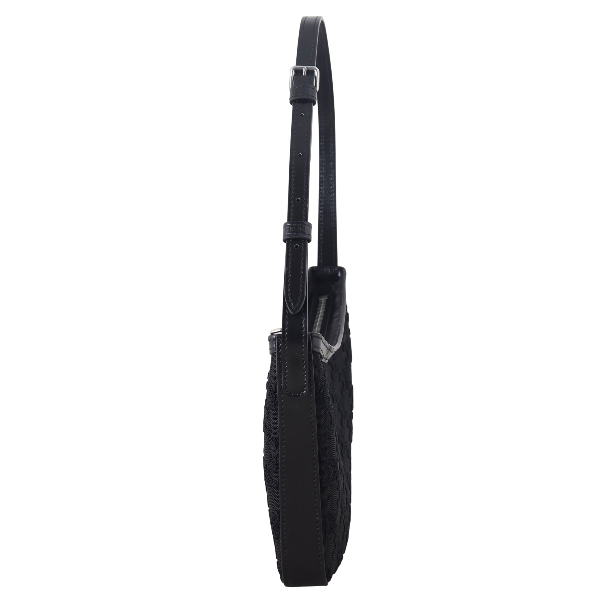 Celine Croque Medium Tulle Leather Hobo
