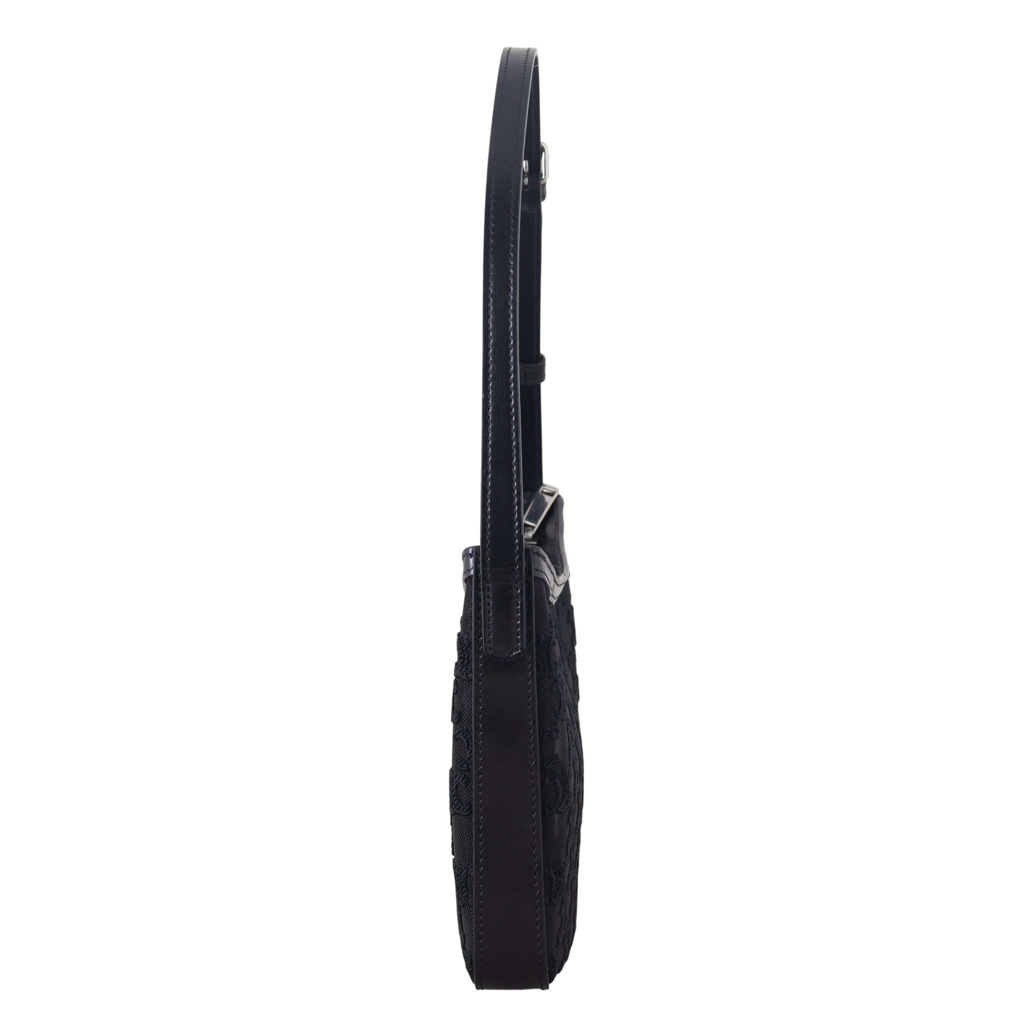 Celine Croque Medium Tulle Leather Hobo