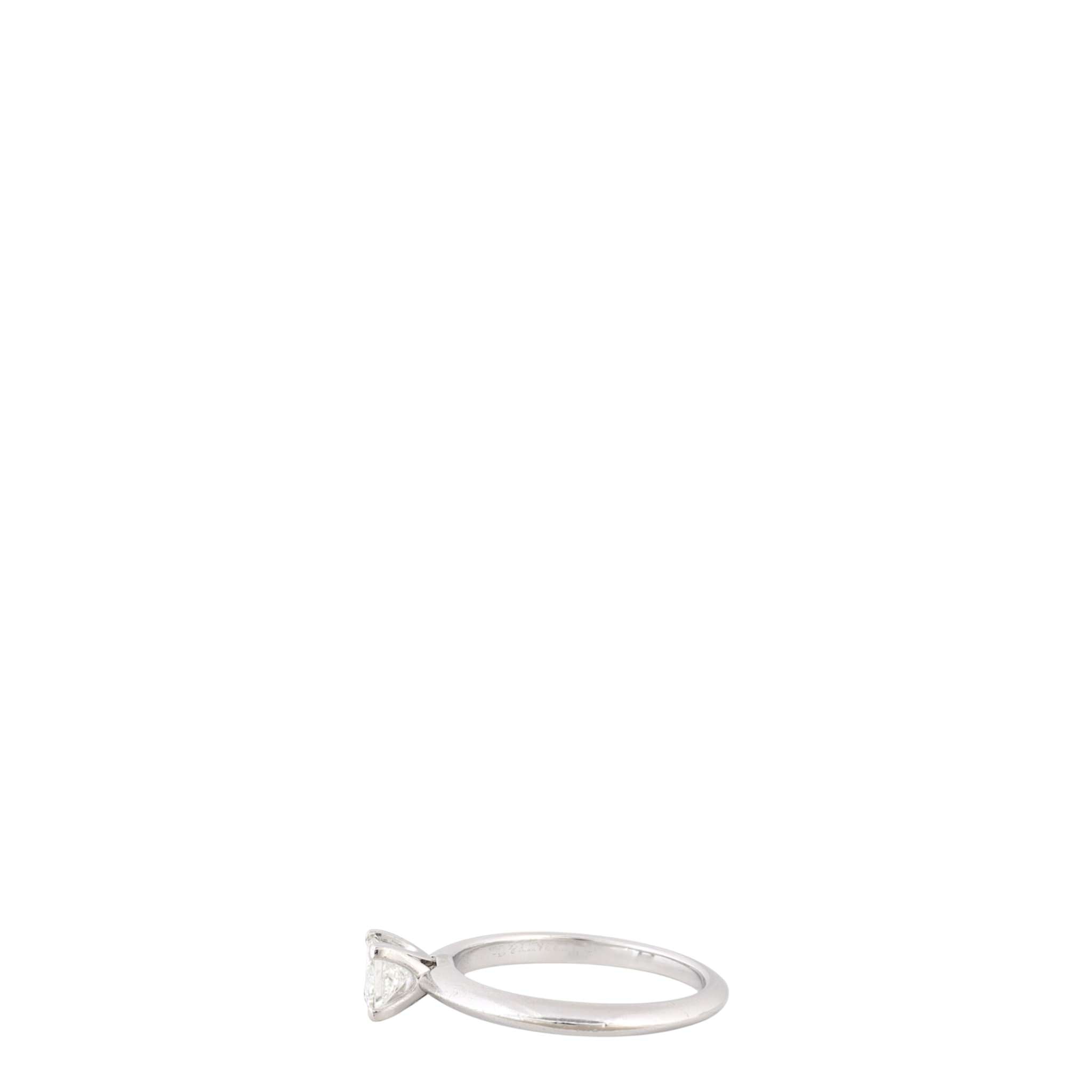 Tiffany & Co Princess Cut Solitaire Diamond Platinum Ring